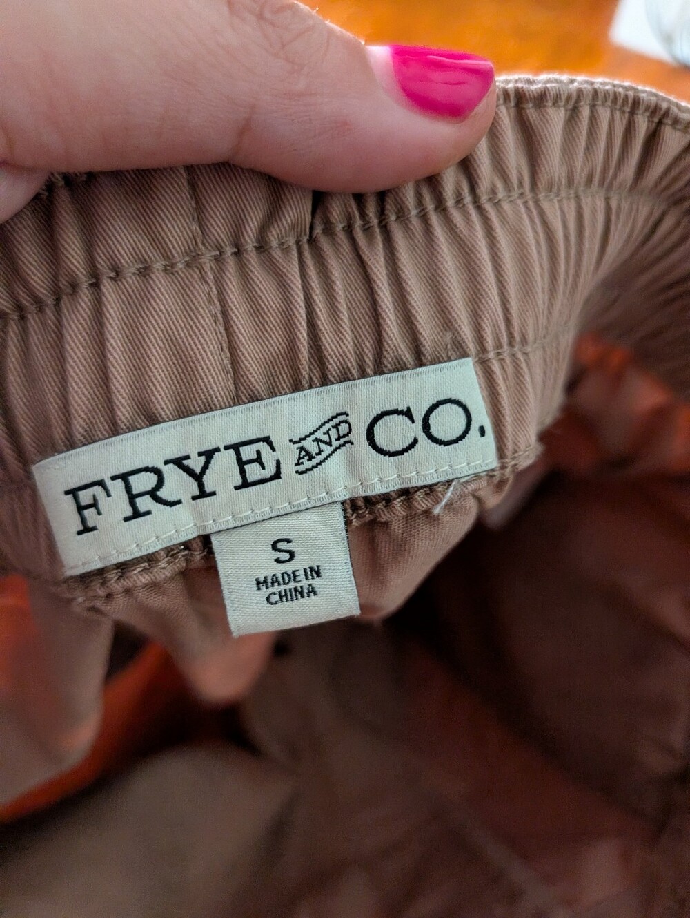 Frye & Co. Dusty Mauve Utility Jogger Pants Small Cotton Stretch - Picture 3 of 6